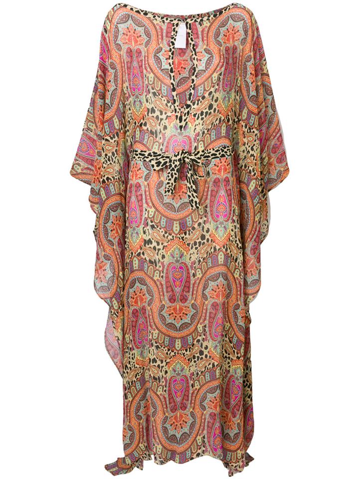 Etro Mixed Paisley Print Maxi Dress - Multicolour