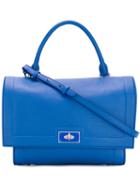 Givenchy Small Shark Shoulder Bag, Women's, Blue, Cotton