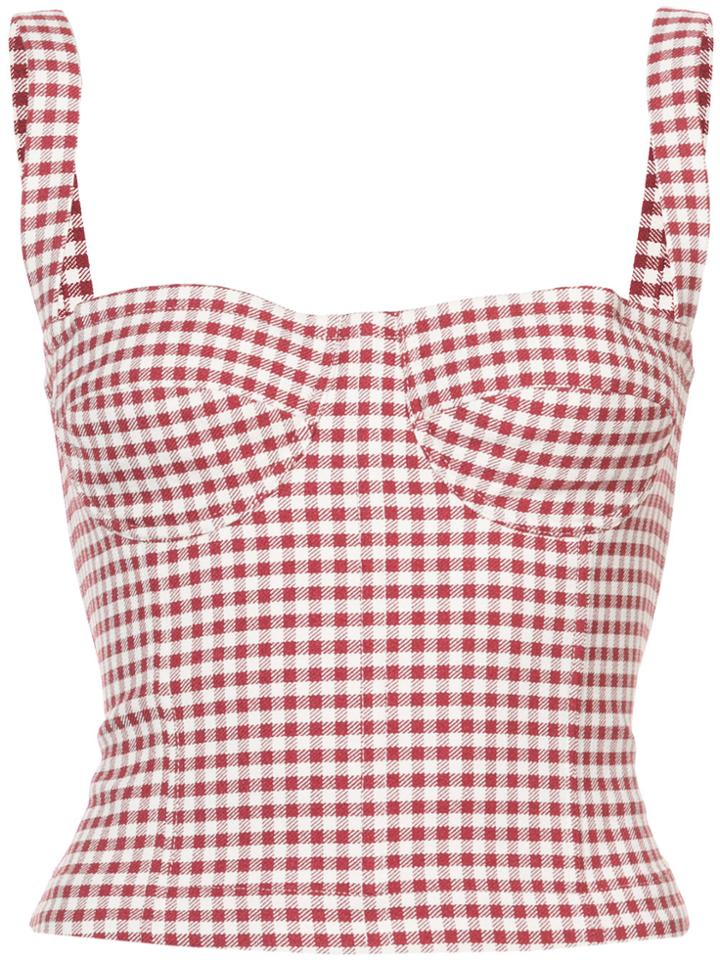 Brock Collection Gingham Bustier - Red