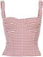 Brock Collection Gingham Bustier - Red