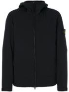 Stone Island Logo Patch Hooded Jacket - Black