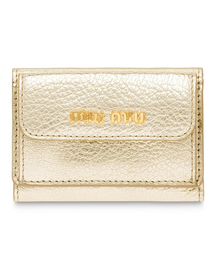 Miu Miu Madras Flap Wallet - Metallic