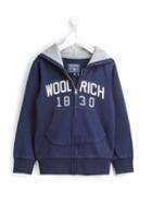 Woolrich Kids Logo Zipped Up Hoodie