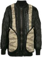Facetasm Camo Mix Ma-1 Jacket - Black