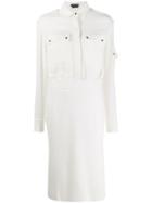 Tom Ford Military Shirt Midi Dress - White