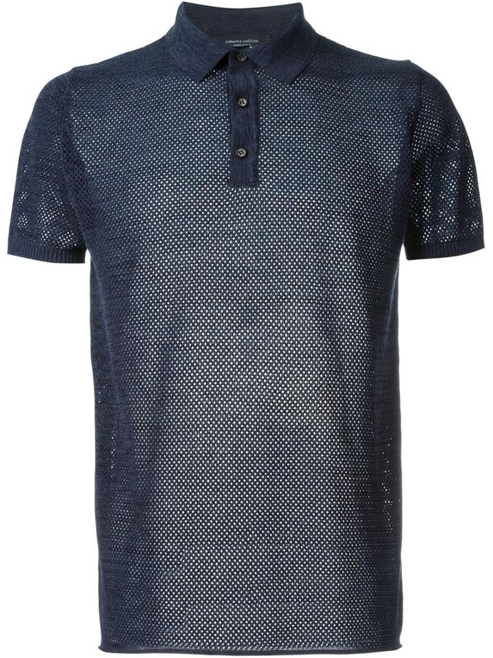 Roberto Collina Open Knit Polo Shirt