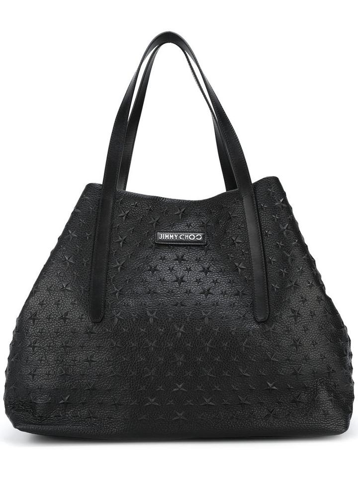 Jimmy Choo Pimlico Tote, Adult Unisex, Black, Goat Skin