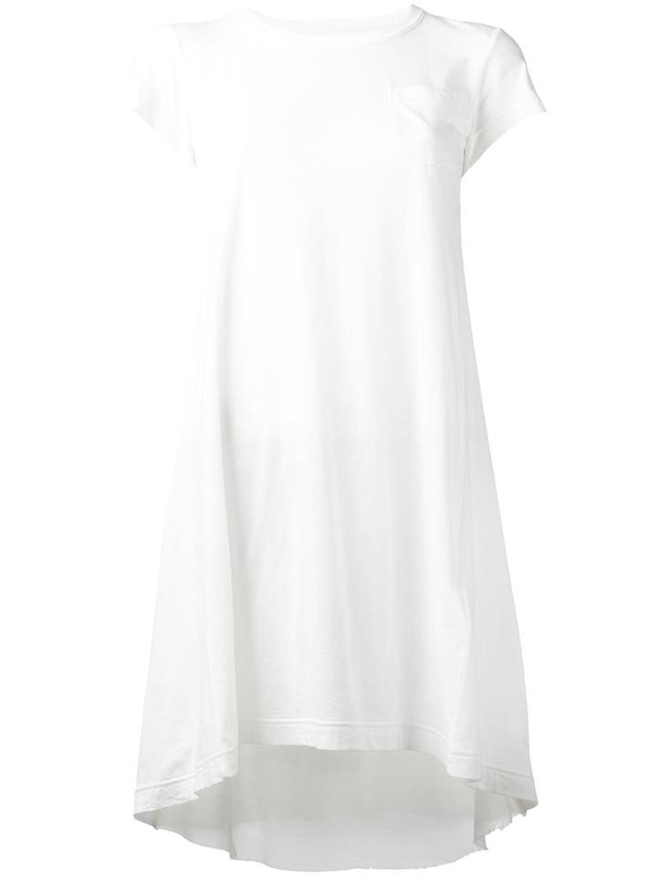 Sacai Cupro Insert T-shirt Tunic, Women's, Size: 1, White, Cotton