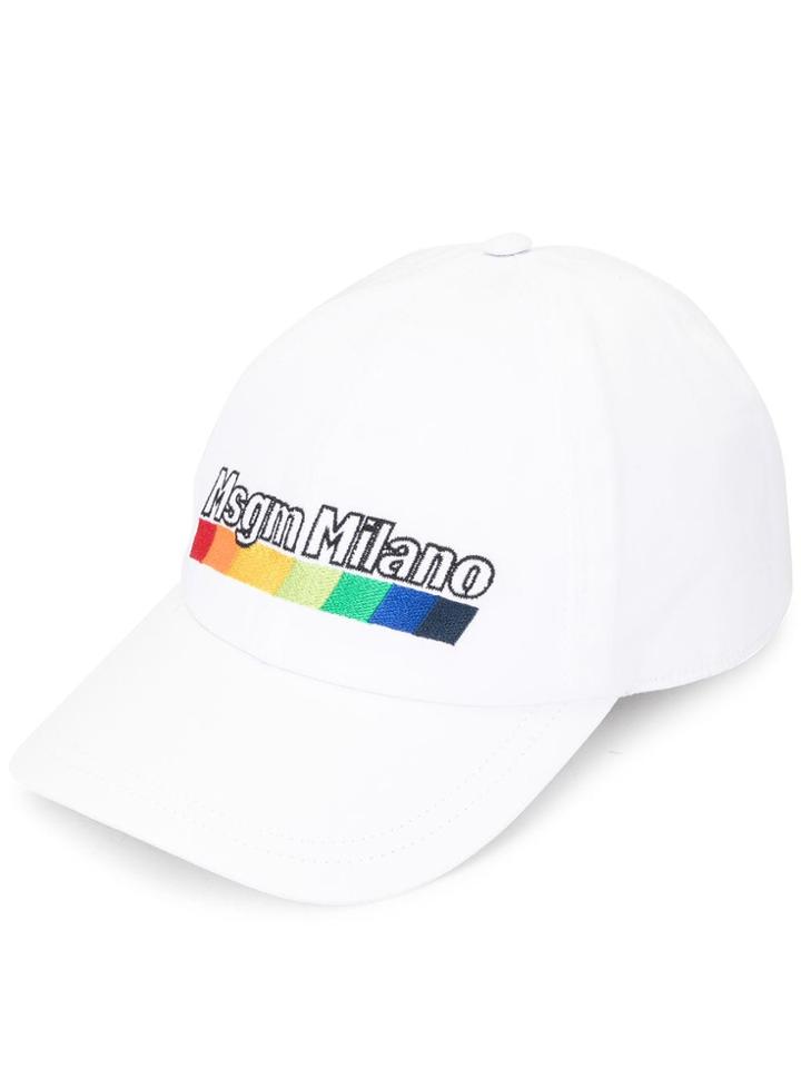 Msgm Logo Hat - White