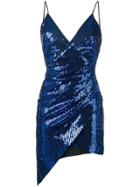 David Koma Sequinned Cocktail Dress - Blue