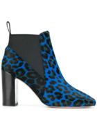 Ps By Paul Smith Leopard Print 'shawna' Boots - Blue