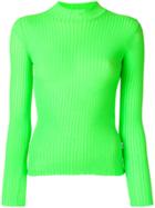 Msgm High-neck Ribbed Top - Green