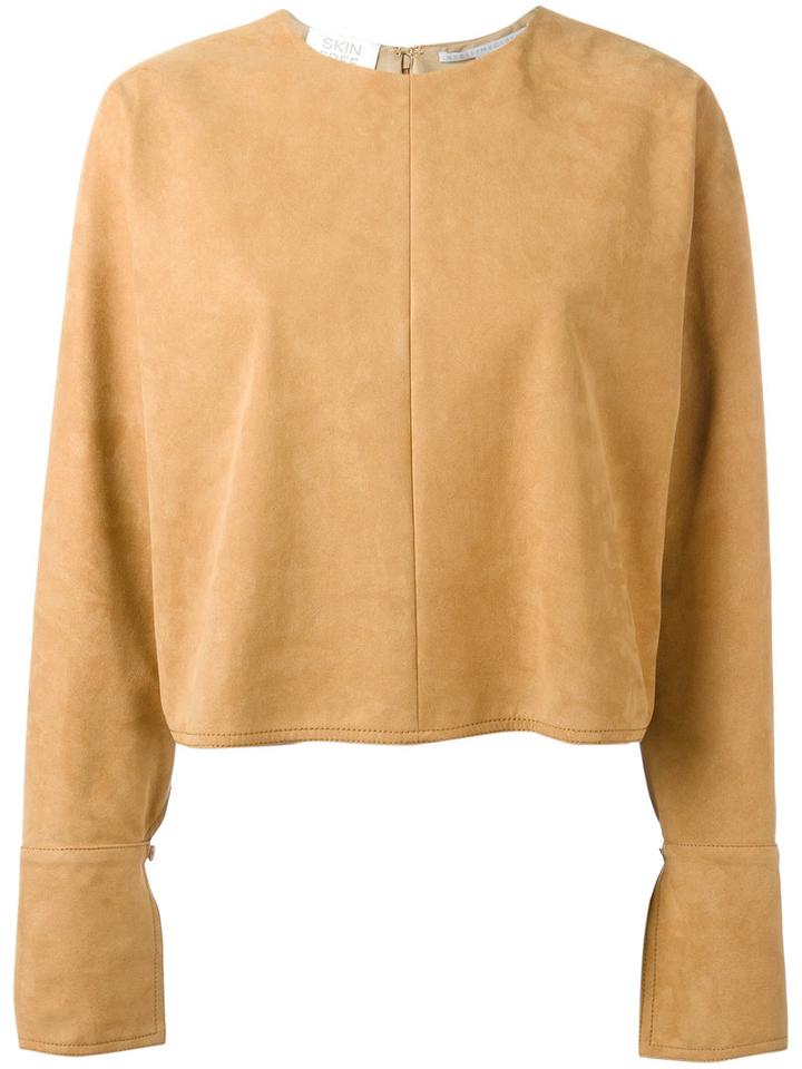 Stella Mccartney Olivia Long Sleeved Top, Women's, Size: 38, Brown, Polyamide