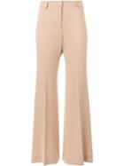 Alberto Biani Front Pleat Wide Leg Trousers, Women's, Size: 40, Nude/neutrals, Acetate/viscose/triacetate/polyester