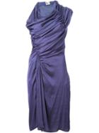Lanvin Draped Dress, Women's, Size: 44, Pink/purple, Polyester