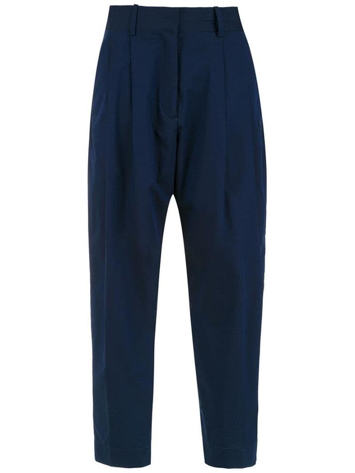Reinaldo Lourenço High Waisted Cropped Trousers - Blue