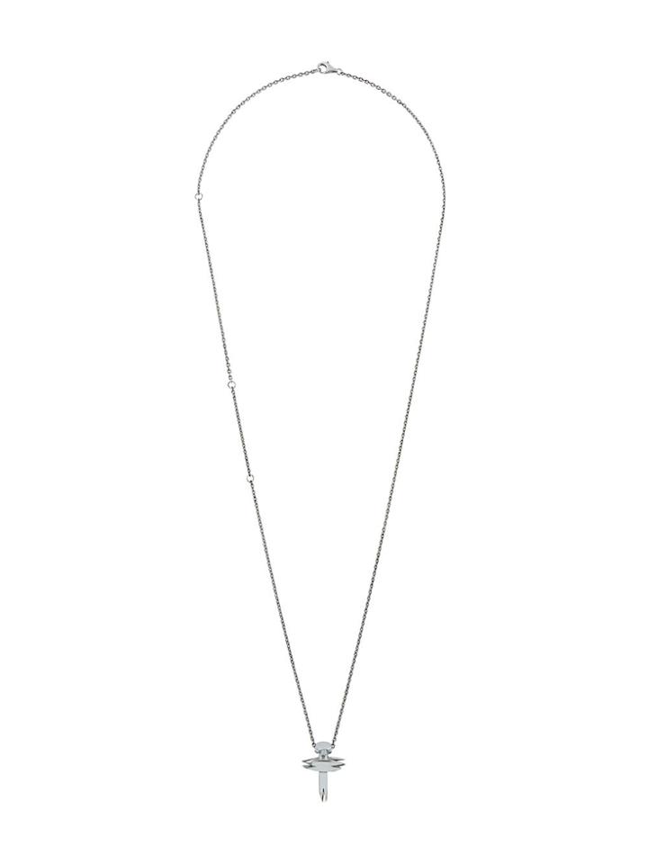 Kasun London Cross Pendant Necklace - Metallic