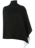 Marni Asymmetric Knitted Cape, Women's, Size: 44, Black, Nylon/virgin Wool