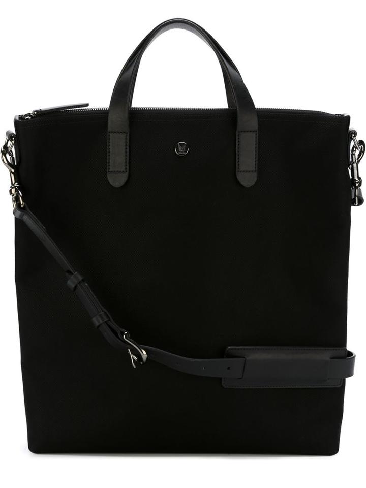 Mismo Top Zip Tote, Men's, Black, Cotton/leather/nylon