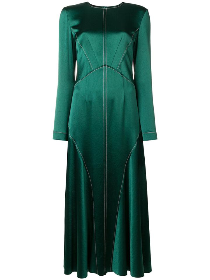 Cédric Charlier Flared Midi Dress - Green