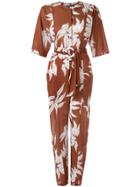 Andrea Marques Printed Jumpsuit - Brown