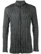 Issey Miyake Men - Wrinkled Blazer - Men - Linen/flax/polyester - 5, Grey, Linen/flax/polyester