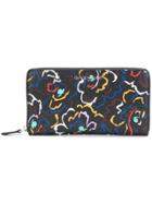 Givenchy Floral Print Zip Purse - Black
