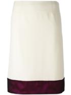 Lanvin Block Hem Skirt, Women's, Size: 36, White, Acetate/viscose/silk