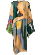 Osklen Osklen X Tarsila Asymmetric Hem Printed Dress - Multicolour