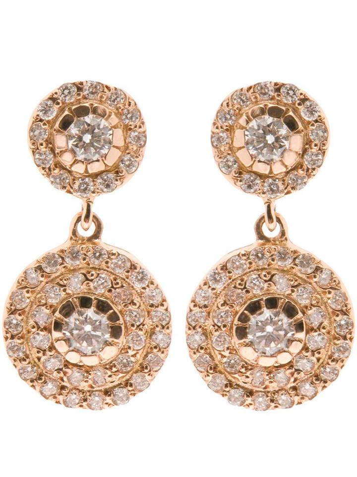Ileana Makri Double 'solitaire' Diamond Earrings