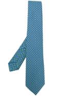 Kiton Woven Patterned Tie - Blue