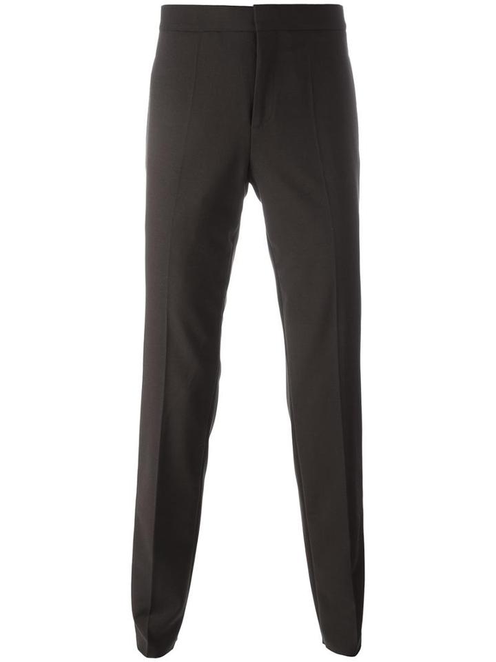 Neil Barrett Side Stripe Trousers, Men's, Size: 46, Brown, Virgin Wool/polyester/spandex/elastane/cotton