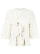 Sonia Rykiel Strapped Fitted Jacket, Women's, Size: 40, Nude/neutrals, Cotton/spandex/elastane