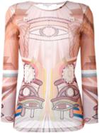 Givenchy 'stargate' Printed Semi-sheer Top