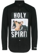 Neighborhood X Cali Holy Spirit And Dog Printed Cotton Shirt - Black