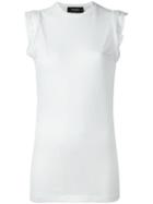 Dsquared2 Sleeveless Twisted T-shirt, Women's, Size: Medium, White, Cotton/polyamide