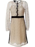 Burberry Floral Lace A-line Dress - Nude & Neutrals