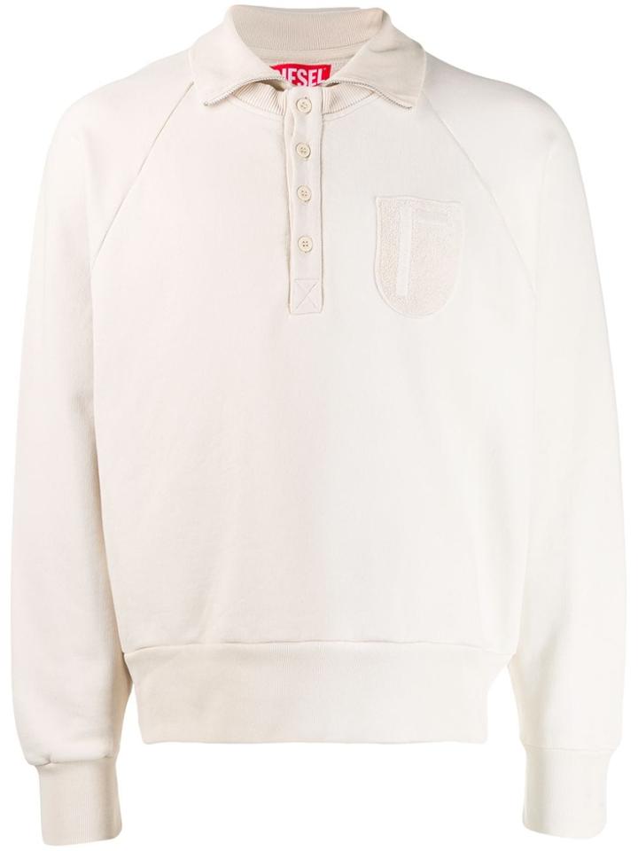 Diesel Red Tag Basic Polo Jumper - White