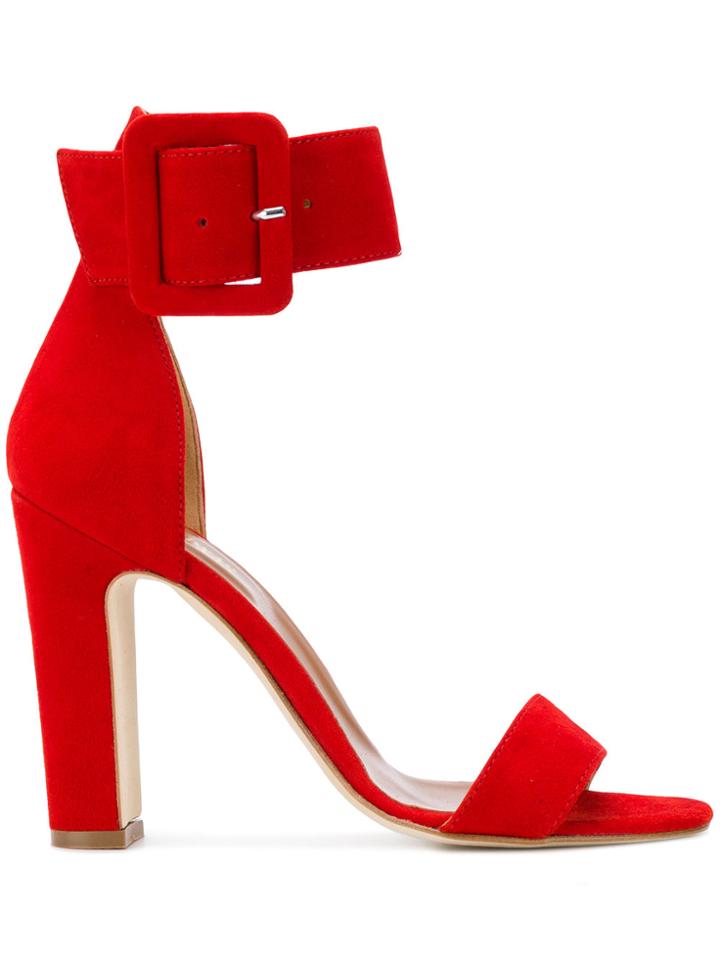 Paris Texas Buckled Sandals - Red
