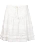 Sea Lace-up Mini Skirt - White