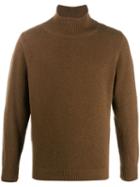 Caruso Roll Neck Sweater - Brown