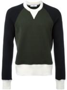 Ami Paris Raglan Sleeves Crewneck Sweater - Green
