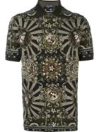 Dolce & Gabbana All-over Floral Polo Shirt, Men's, Size: 50, Green, Cotton
