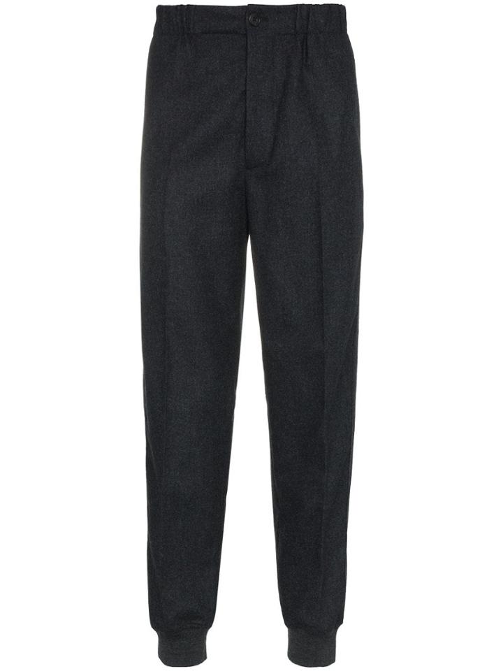 Alexander Mcqueen Zip-cuff Wool Trousers - Grey