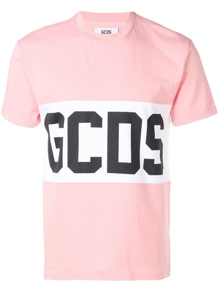 Gcds Logo Printed T-shirt - Pink