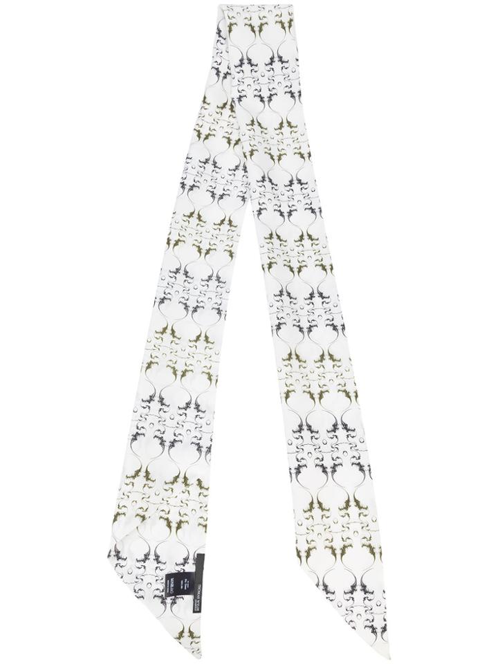 Thomas Wylde Oleander Printed Scarf - White