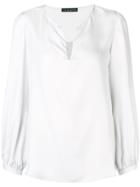 Fabiana Filippi Embellished V-neck Blouse - Grey