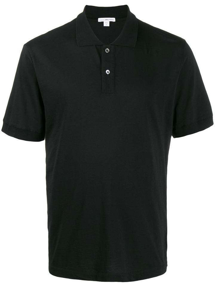 James Perse Plain Polo Shirt - Black