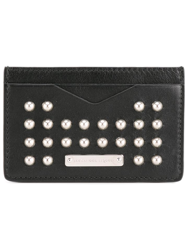 Alexander Mcqueen Studded Cardholder - Black