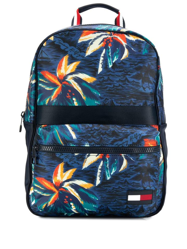 Tommy Hilfiger Contrast Print Backpack - Blue